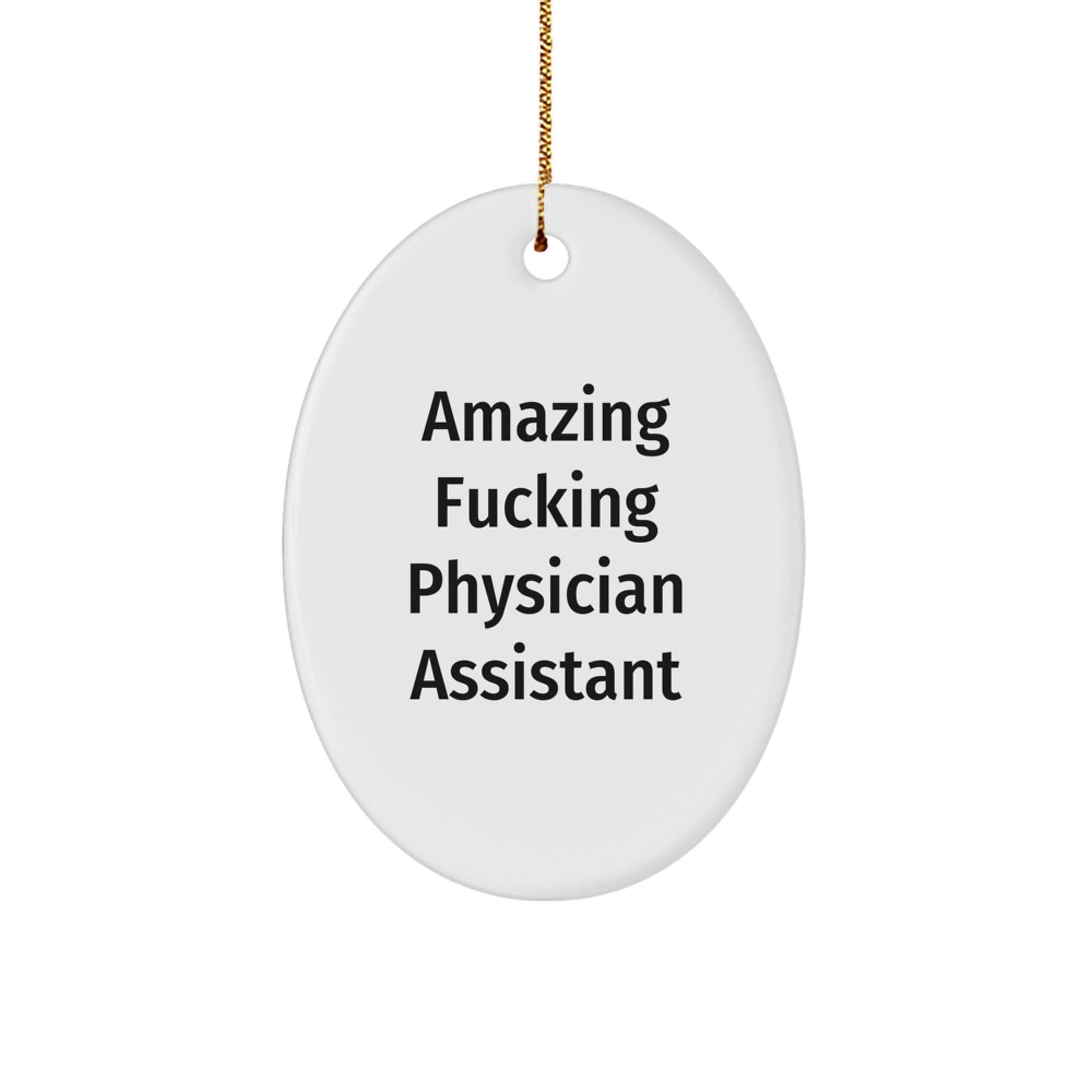 Funny Physician Assistant Gifts from Friends - Amazing Oval Ornament for Christmas - The Buy Boom