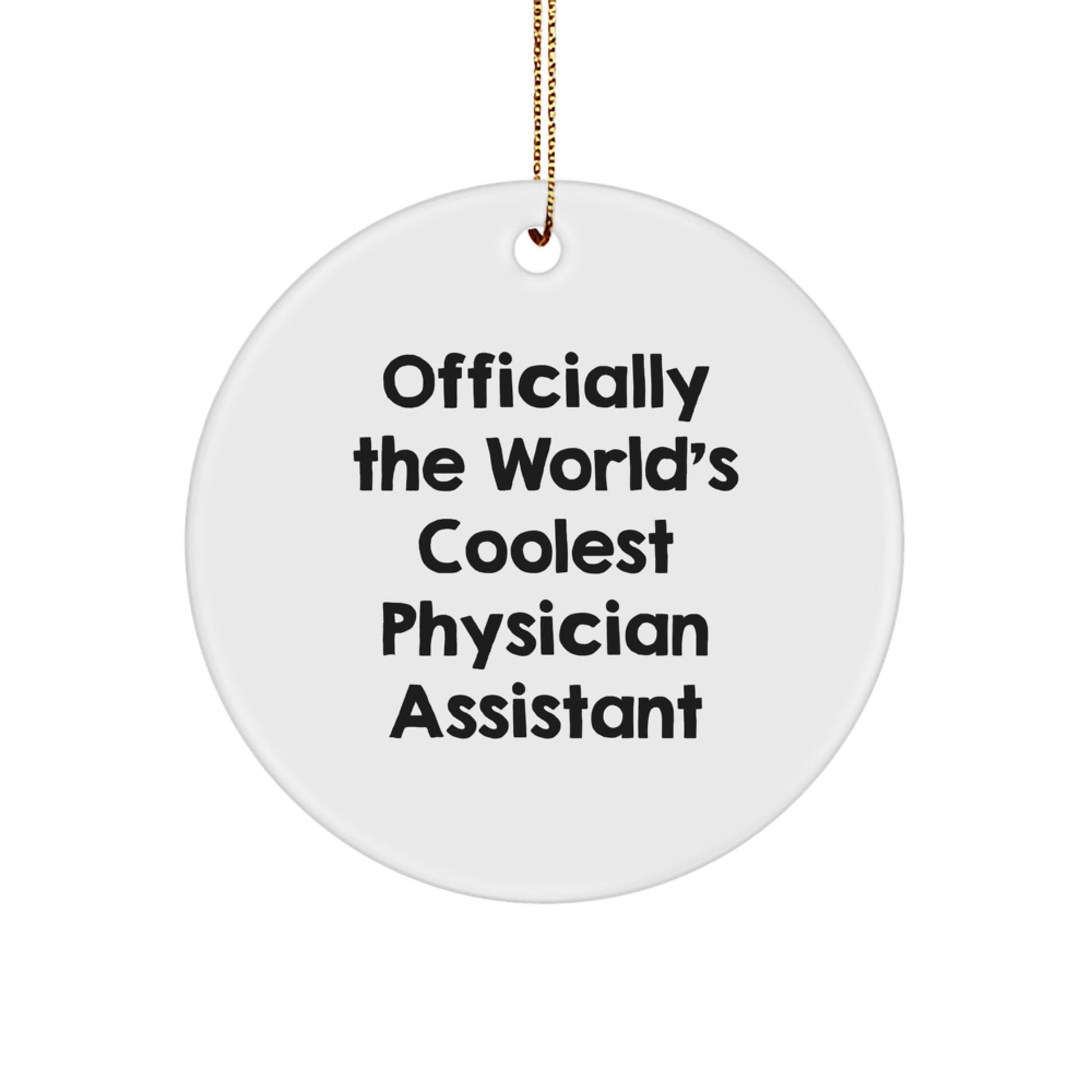 Funny Physician Assistant Gifts, Officially The World's Coolest Decorations, Circle Ornament for Christmas from Family - The Buy Boom