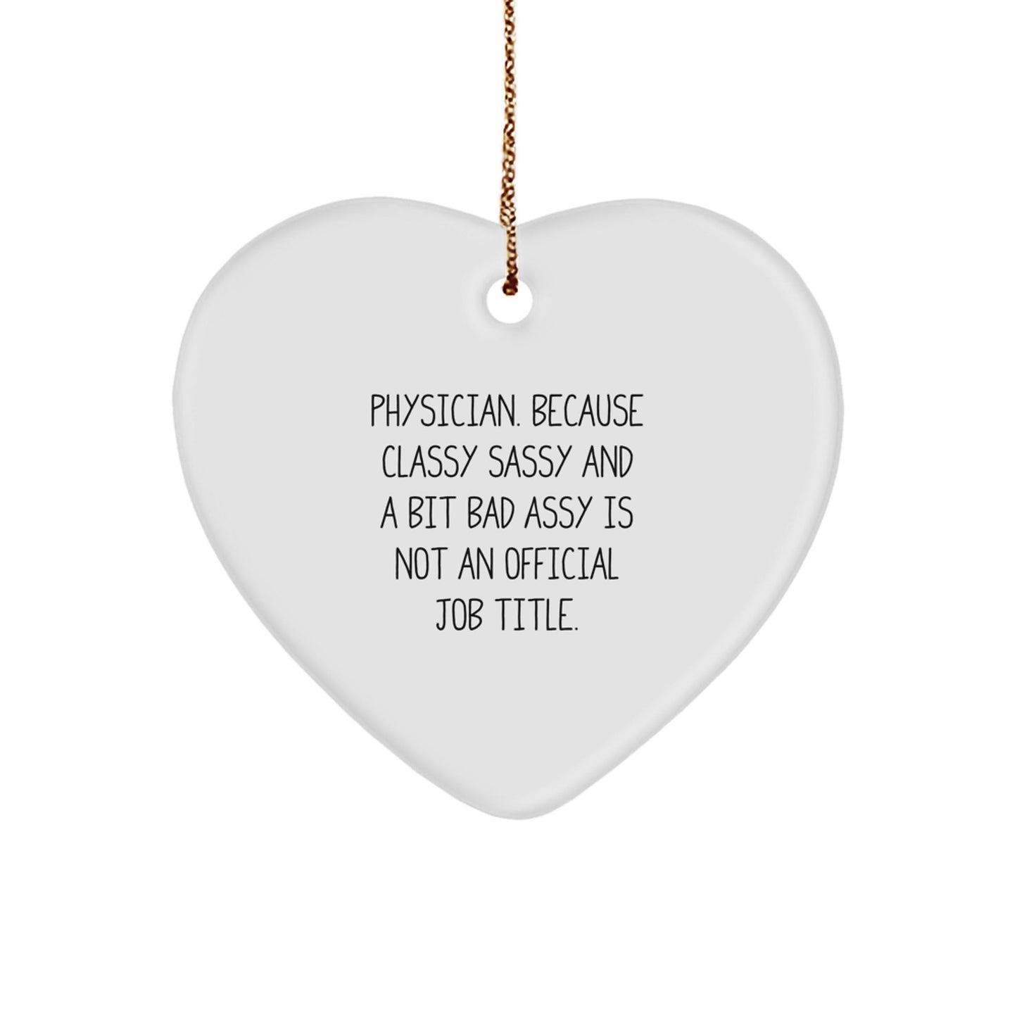 Funny Physician Christmas Heart Ornament Gifts for Men Women Friends Family - The Buy Boom