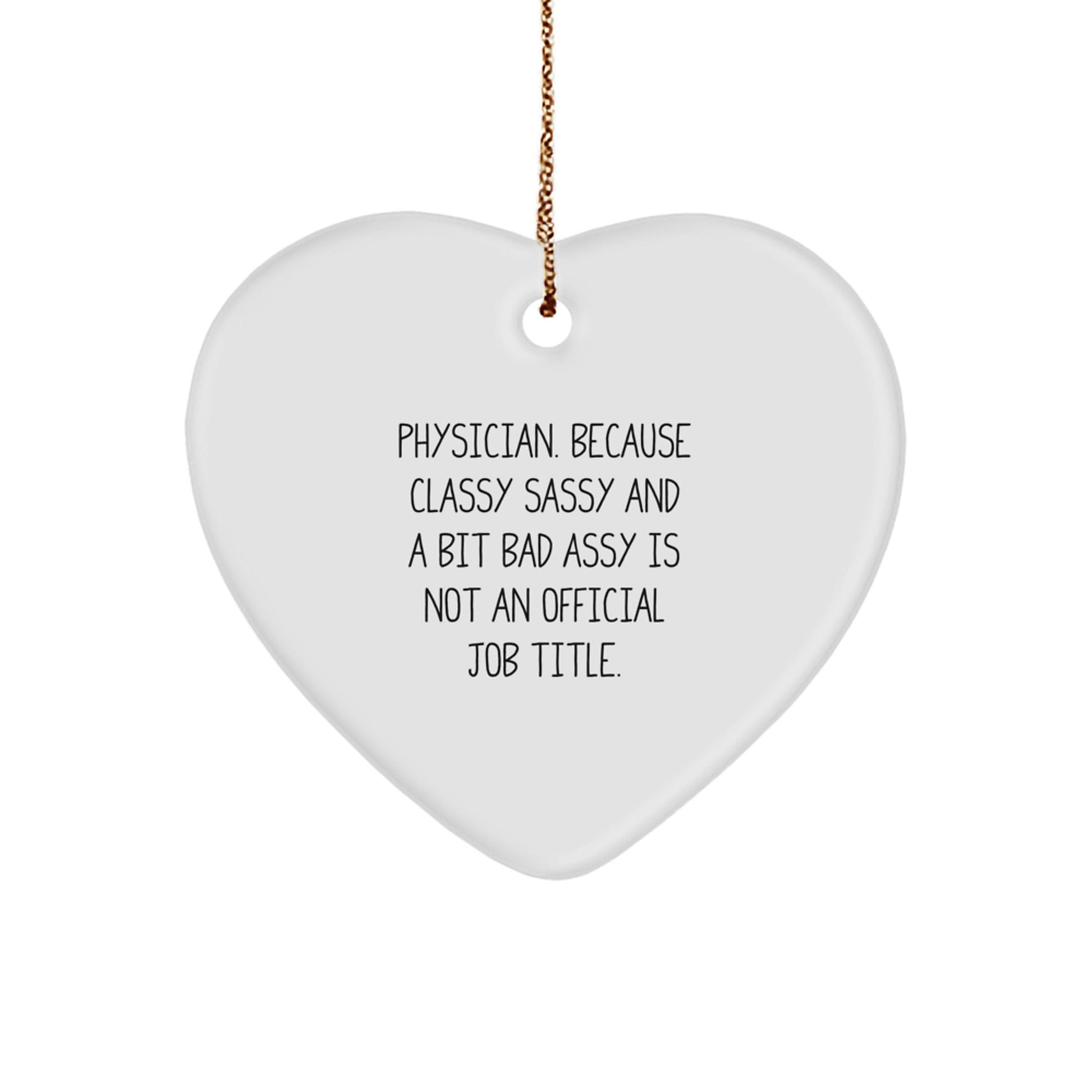 Funny Physician Christmas Heart Ornament Gifts for Men Women Friends Family - The Buy Boom