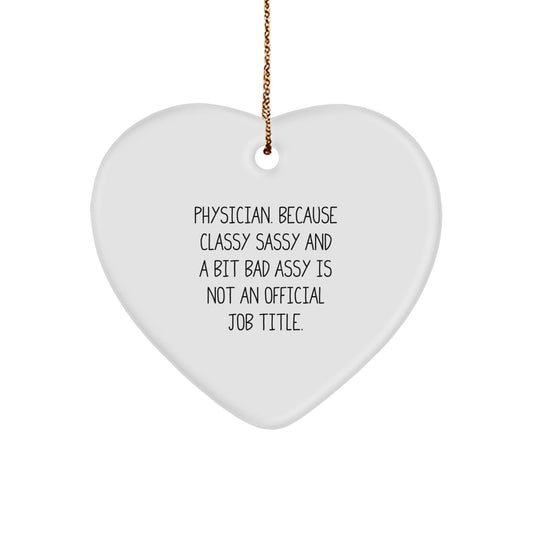 Funny Physician Christmas Heart Ornament Gifts for Men Women Friends Family - The Buy Boom