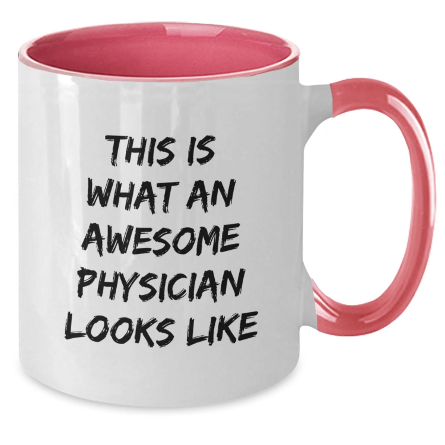 Funny Physician Gifts from Friends - This Is What An Awesome Doctor Looks Like Two Tone Coffee Mug for Graduation - The Buy Boom