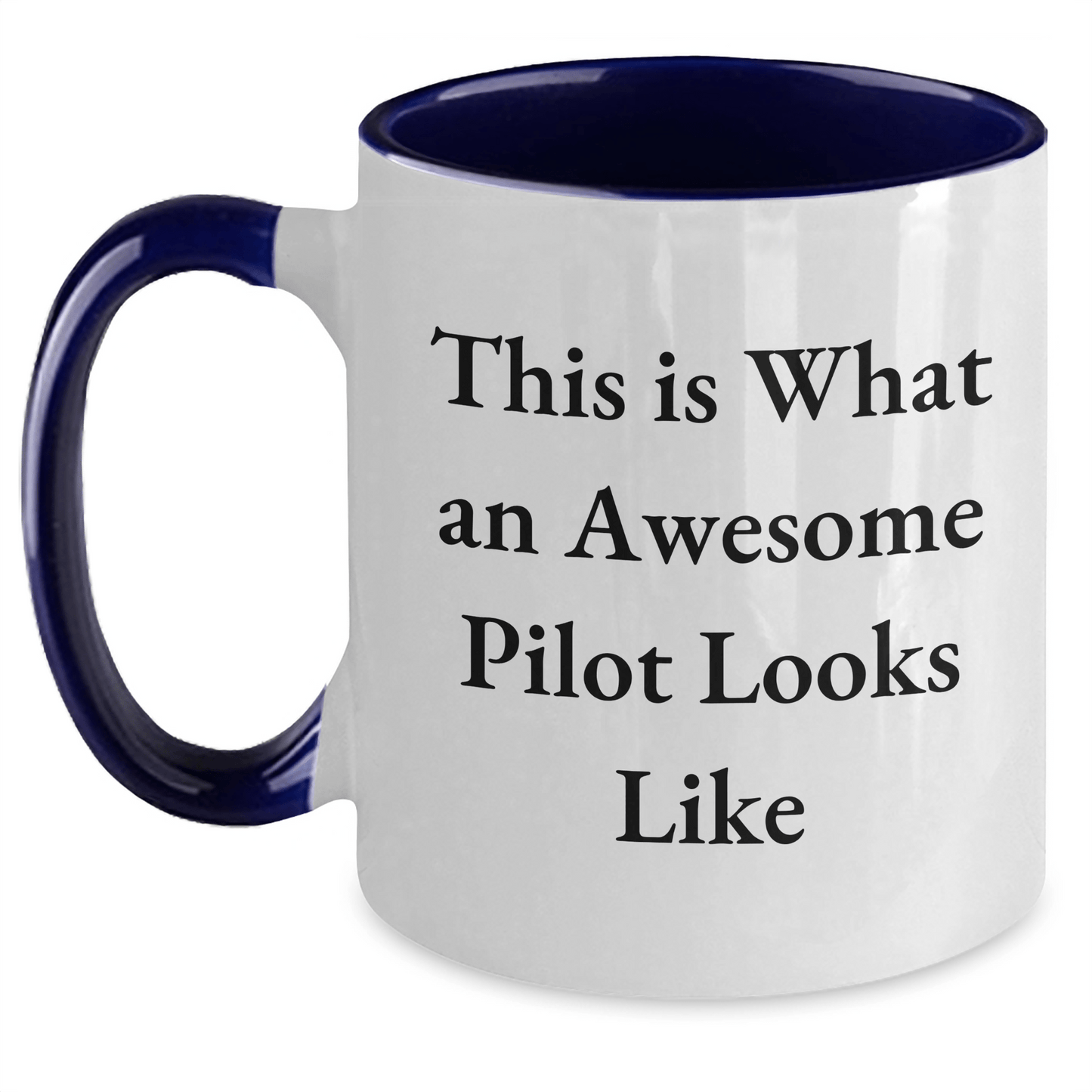 Funny Pilot Gifts from Men - This Is What An Awesome Pilot Looks Like Two Tone Coffee Mug for Father's Day - The Buy Boom