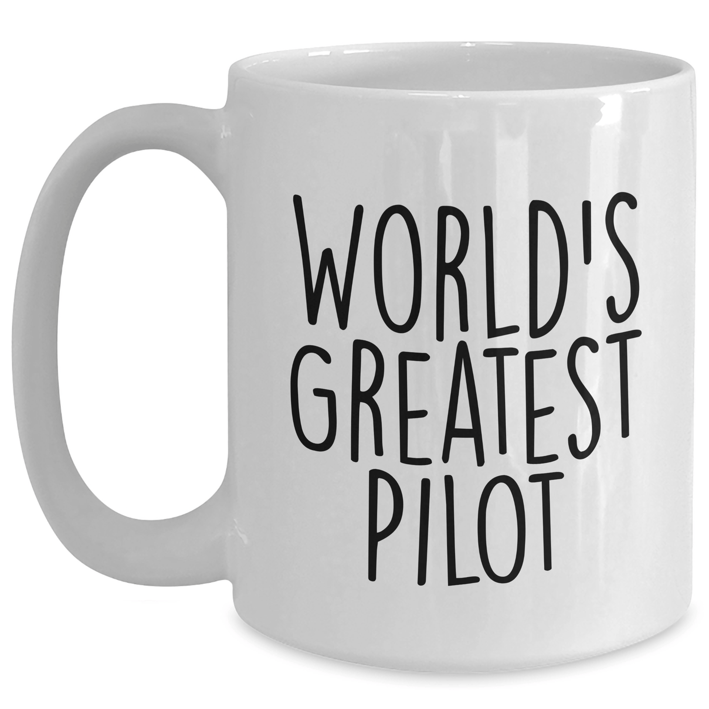 Funny Pilot Gifts from Men - World's Greatest Pilot Quote on White Coffee Mug for Father's Day - The Buy Boom