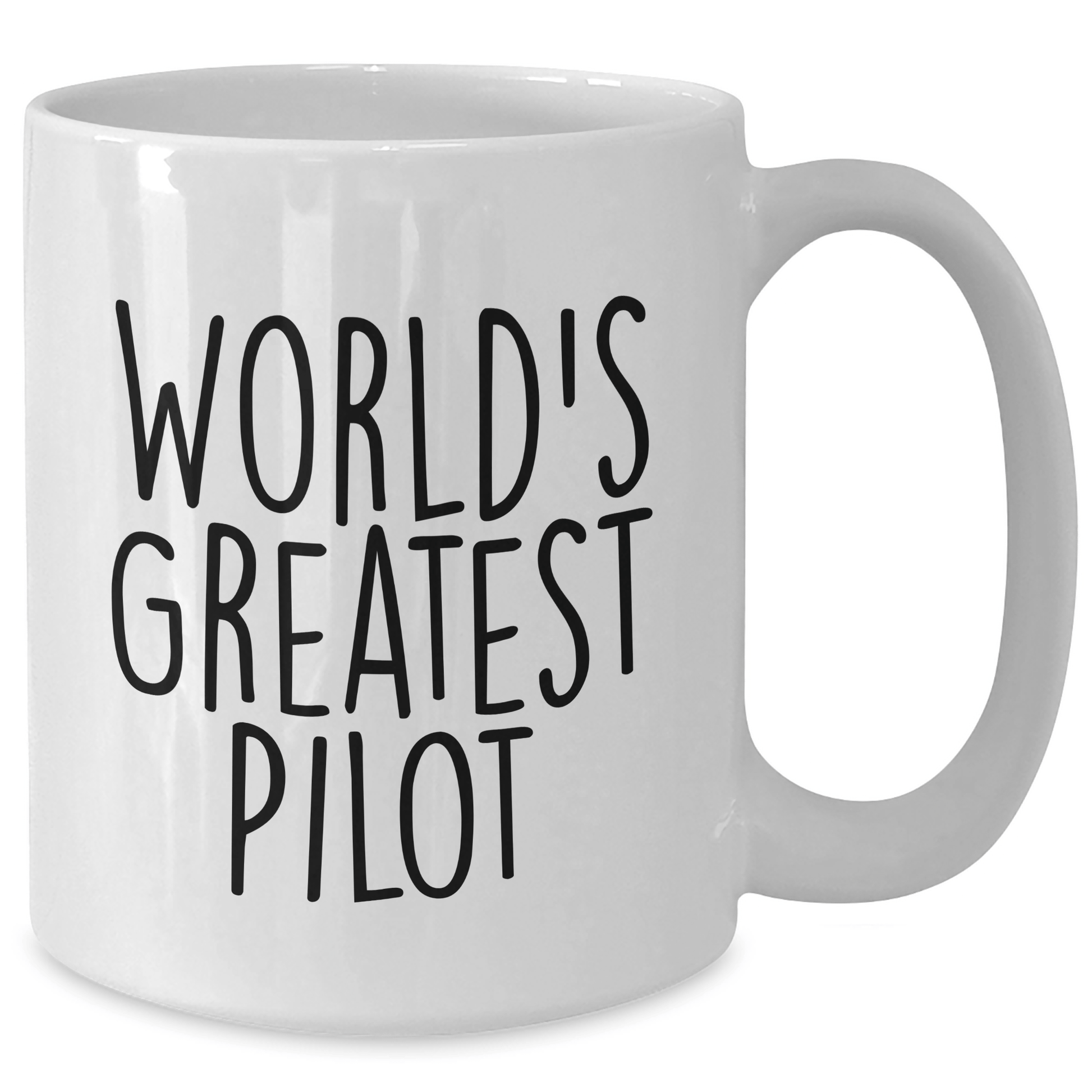 Funny Pilot Gifts from Men - World's Greatest Pilot Quote on White Coffee Mug for Father's Day - The Buy Boom