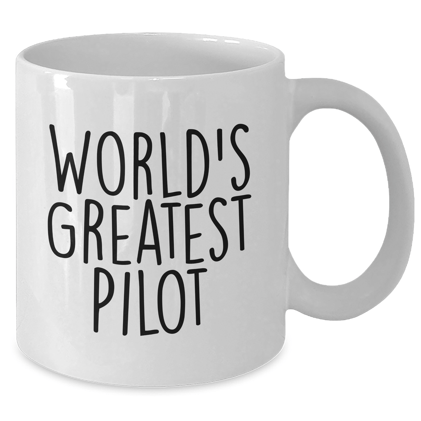 Funny Pilot Gifts from Men - World's Greatest Pilot Quote on White Coffee Mug for Father's Day - The Buy Boom