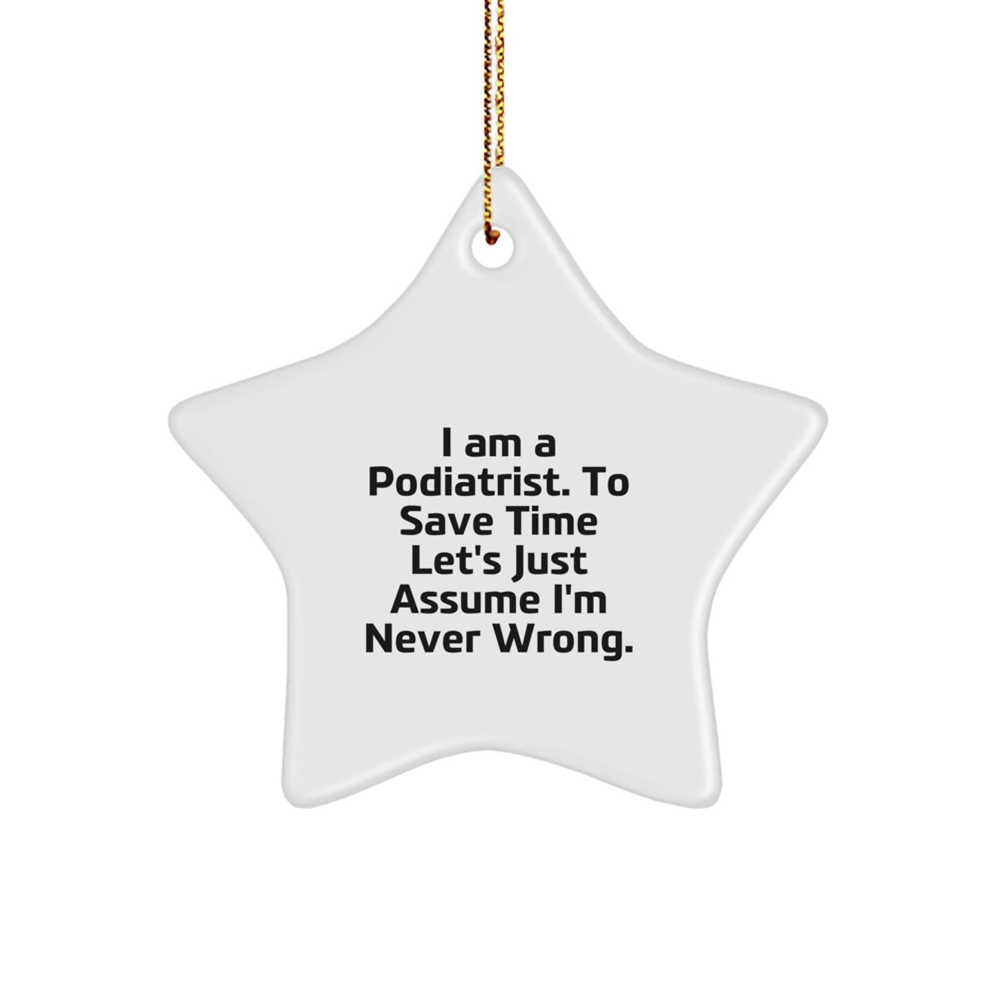 Funny Podiatrist Star Ornament Gifts from Family, Friends, or Colleagues for Christmas Unique Gifts - The Buy Boom