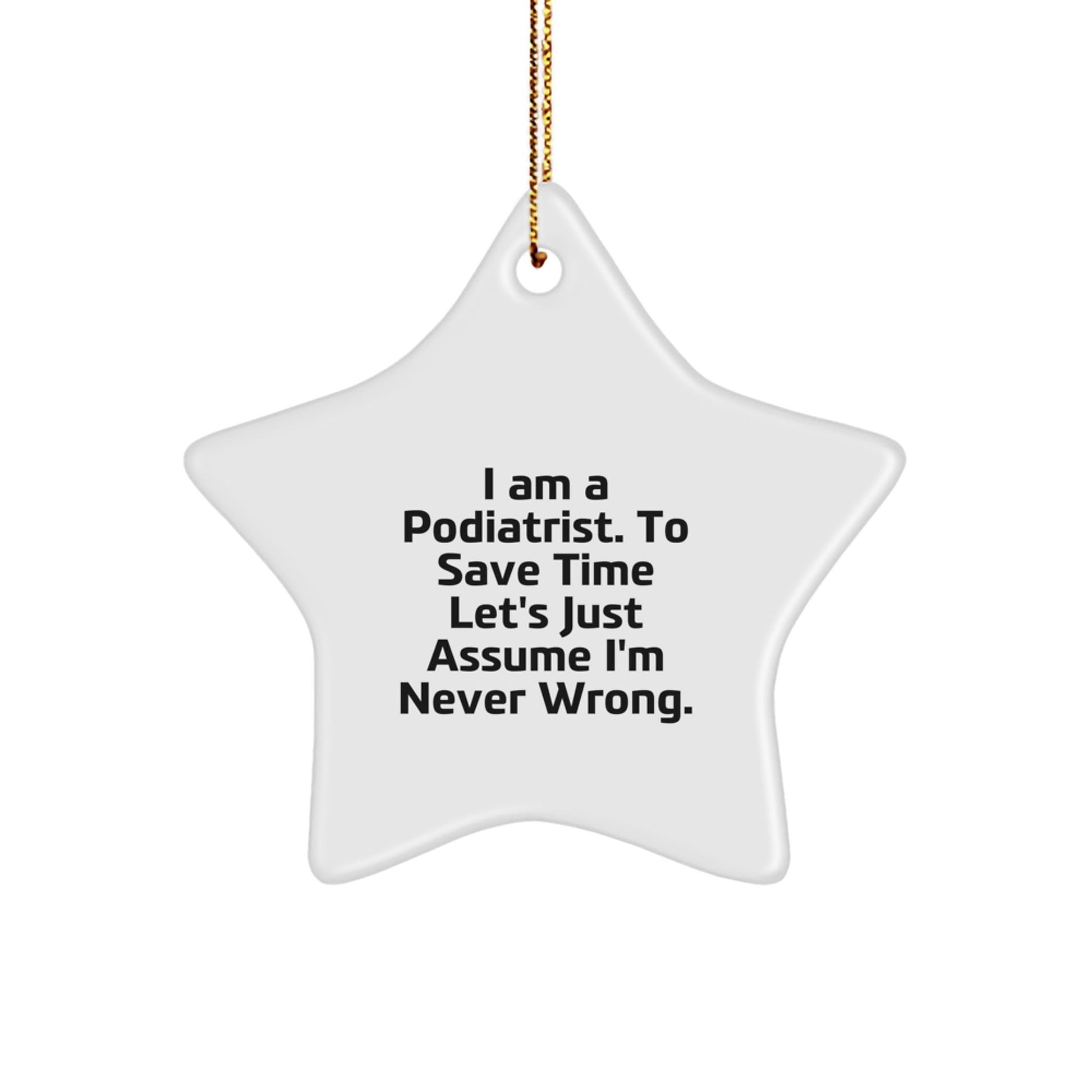Funny Podiatrist Star Ornament Gifts from Family, Friends, or Colleagues for Christmas Unique Gifts - The Buy Boom