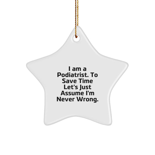Funny Podiatrist Star Ornament Gifts from Family, Friends, or Colleagues for Christmas Unique Gifts - The Buy Boom