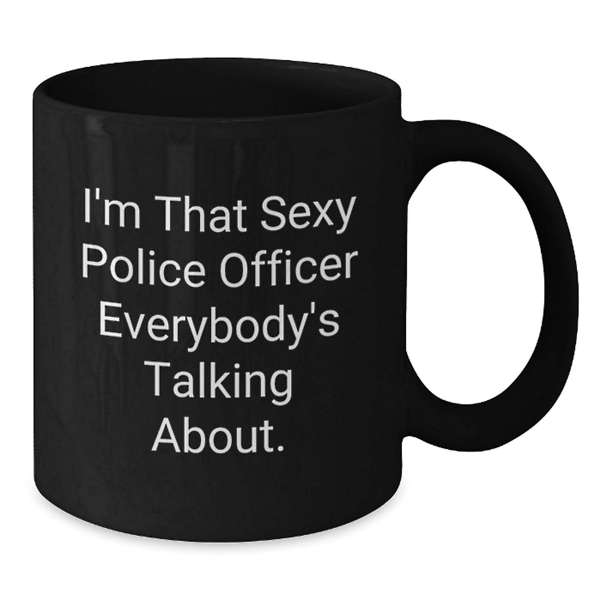 Funny Police Officer Black Coffee Mug Gifts from Friends for Men, Women, Family, Coworkers, Christmas Unique Presents - The Buy Boom