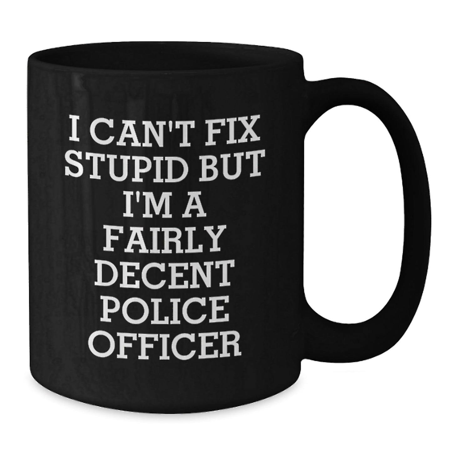 Funny Police Officer Gifts for Men from Coworkers - Police Officer Black Coffee Mug - Christmas Unique Presents for Police Officer Friends - The Buy Boom
