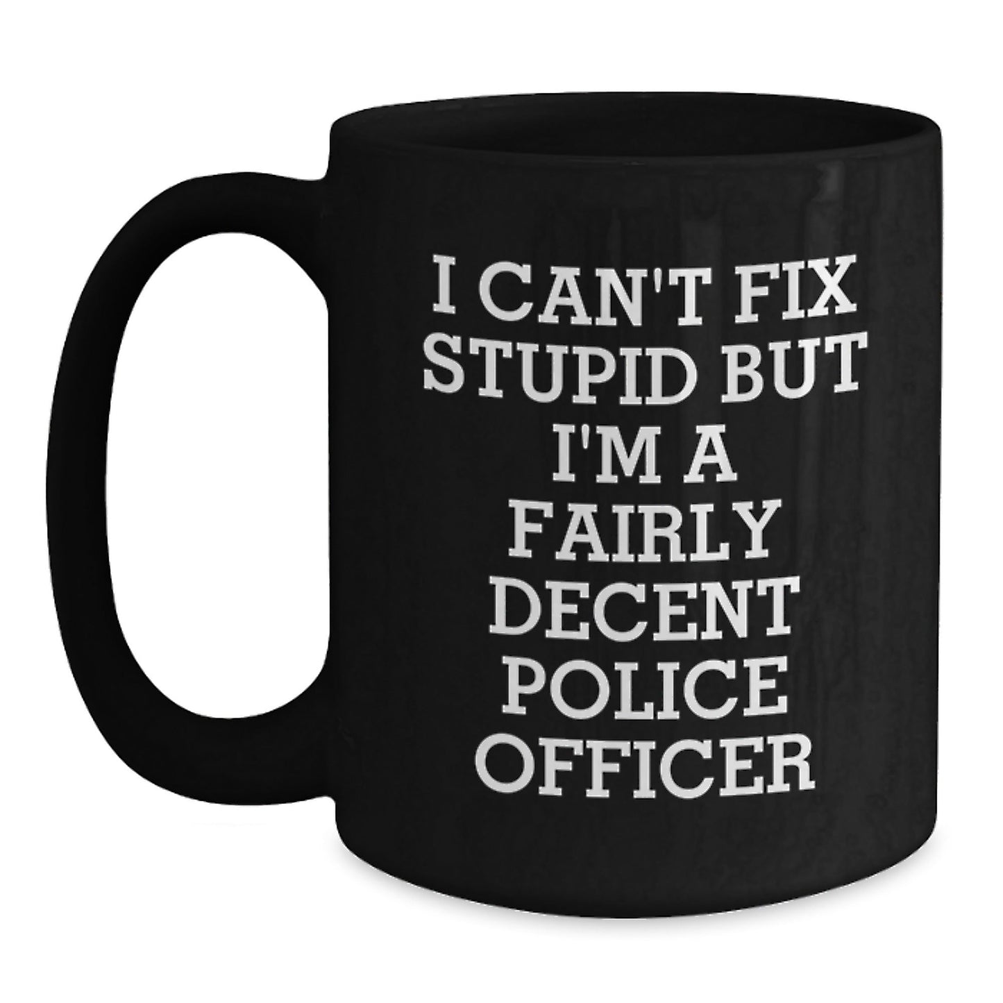 Funny Police Officer Gifts for Men from Coworkers - Police Officer Black Coffee Mug - Christmas Unique Presents for Police Officer Friends - The Buy Boom