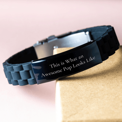 Funny Pop Quotes Glide lock Clasp Bracelet, Gifts from Men to Awesome Pops on Father's Day - The Buy Boom