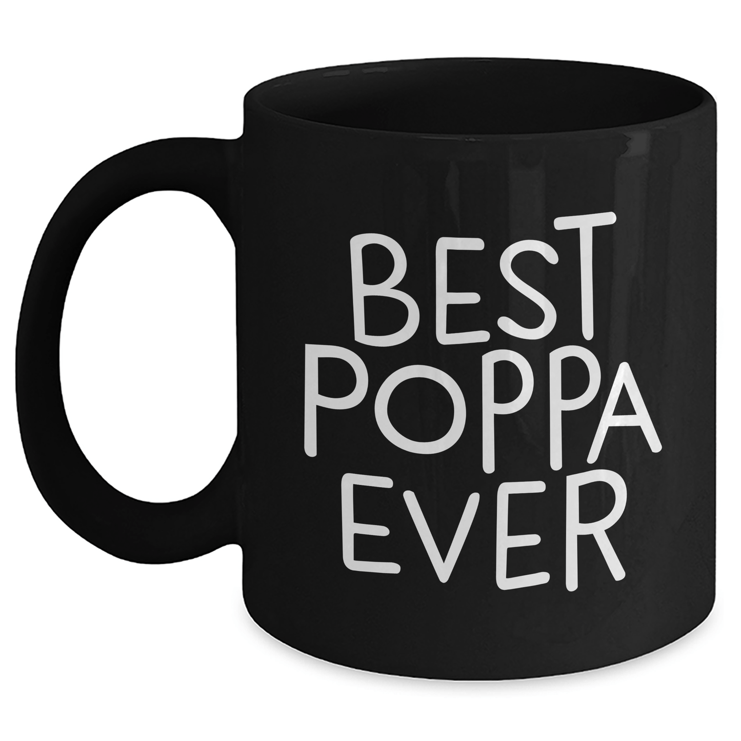 Funny Poppa Gifts from Family - Best Poppa Ever Quote on Black Coffee Mug, Father's Day Unique Gifts for Men - The Buy Boom