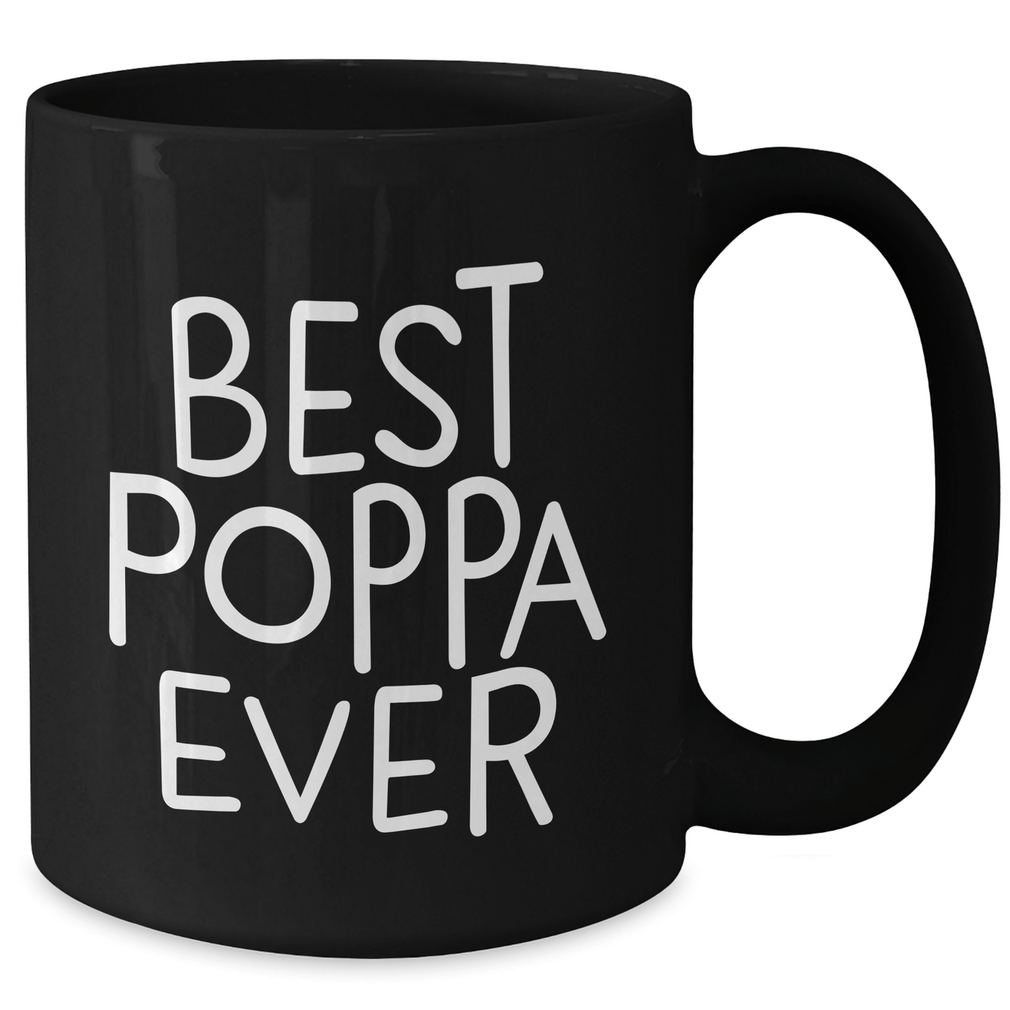 Funny Poppa Gifts from Family - Best Poppa Ever Quote on Black Coffee Mug, Father's Day Unique Gifts for Men - The Buy Boom