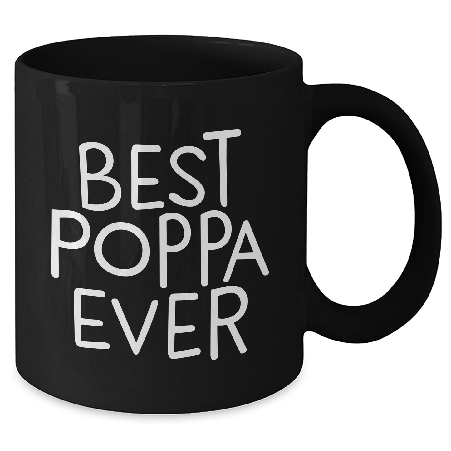 Funny Poppa Gifts from Family - Best Poppa Ever Quote on Black Coffee Mug, Father's Day Unique Gifts for Men - The Buy Boom