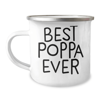 Funny Poppa Gifts from Friends - Best Poppa Ever Camping Mug, Father's Day Unique Gifts for Poppa, Men, Family - The Buy Boom