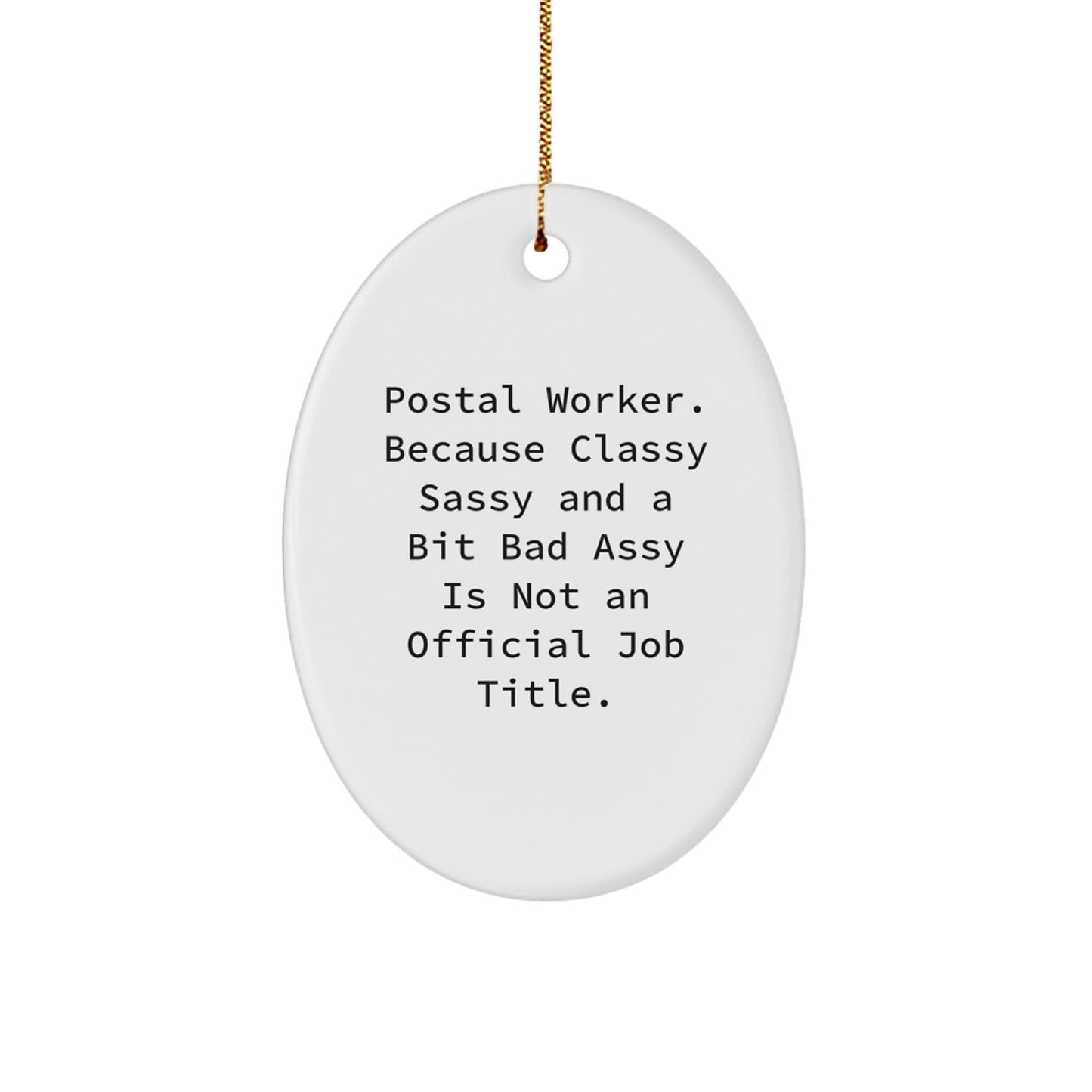 Funny Postal Worker Gifts for Men Christmas Oval Ornament - Unique Presents from Family Friends - The Buy Boom