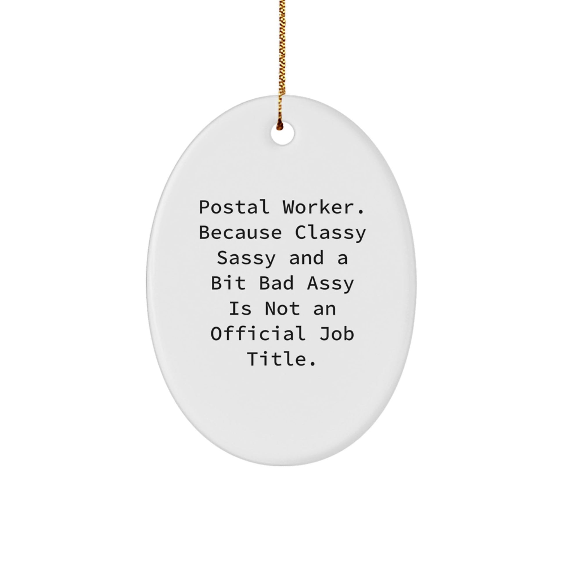 Funny Postal Worker Gifts for Men Christmas Oval Ornament - Unique Presents from Family Friends - The Buy Boom