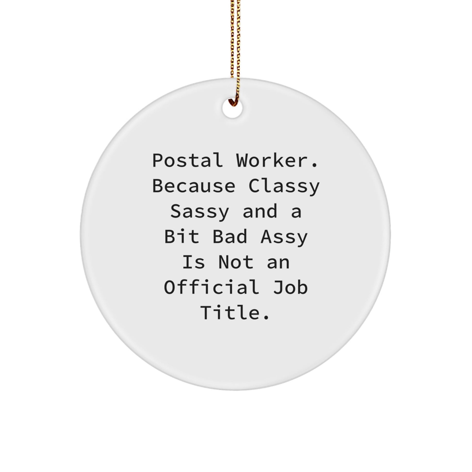 Funny Postal Worker Gifts for Men - Circle Ornament, Christmas Unique Gifts from Coworkers, Friends, Family - The Buy Boom