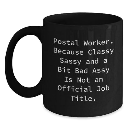 Funny Postal Worker Gifts from Family and Friends - Black Coffee Mug for Postal Worker Humor Christmas Unique Gifts - The Buy Boom