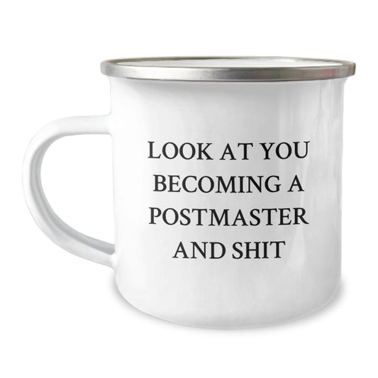 Funny Postmaster Gifts for Men, Unique Camping Mug with Inspirational Quote, Gifts from Friends to Postmaster on Christmas - The Buy Boom