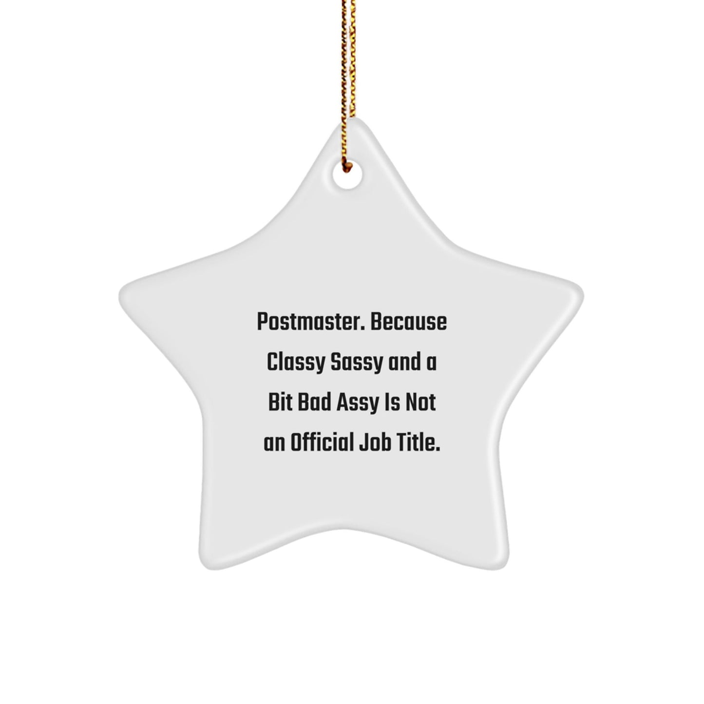 Funny Postmaster Gifts from Friends for Postmaster - Star Ornament, Christmas Unique Gifts for Men, Women, Coworkers, Family - The Buy Boom