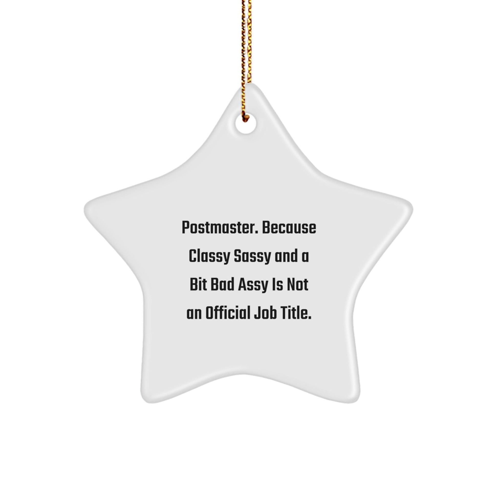 Funny Postmaster Gifts from Friends for Postmaster - Star Ornament, Christmas Unique Gifts for Men, Women, Coworkers, Family - The Buy Boom