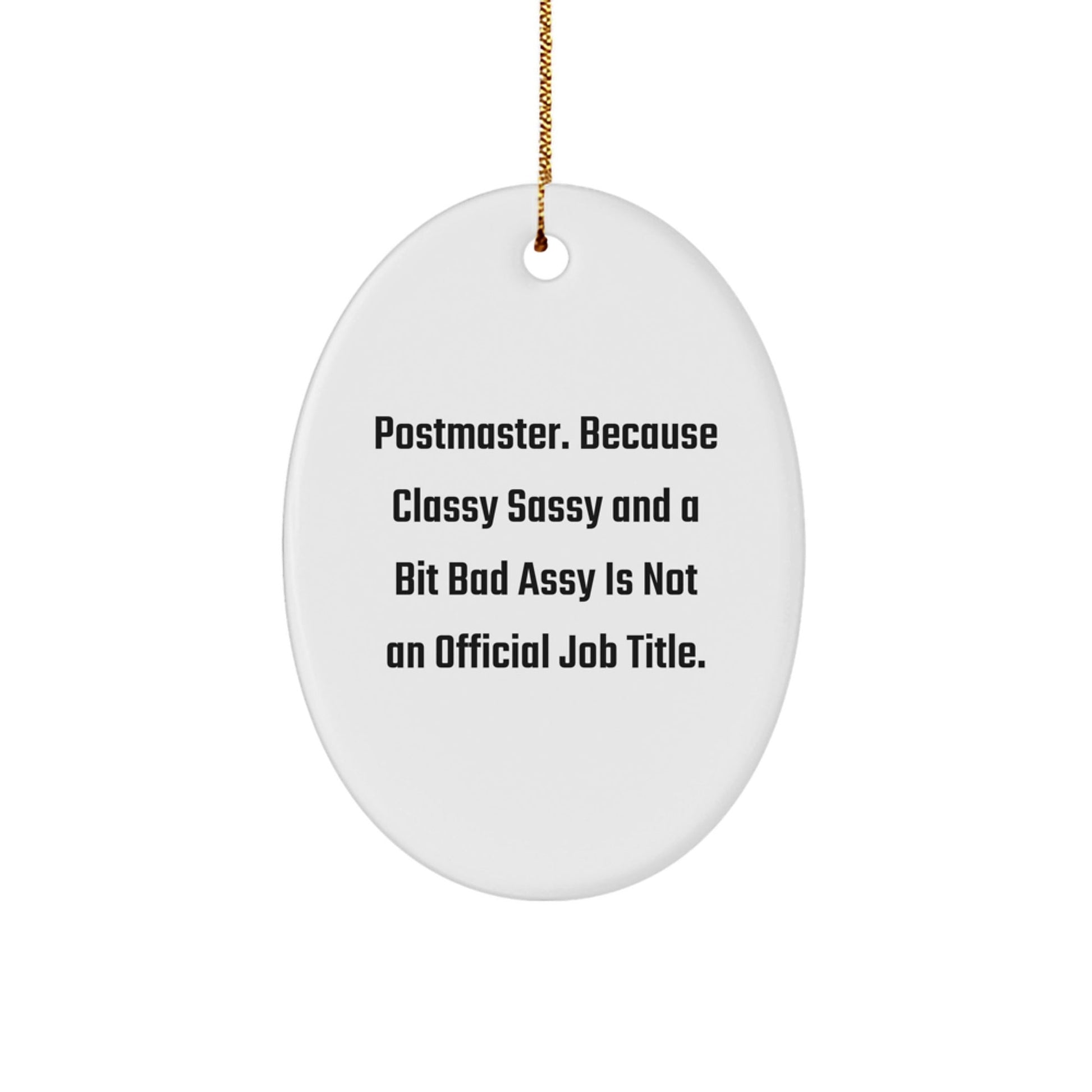 Funny Postmaster Gifts from Friends, Oval Ornament for Postmaster Appreciation Christmas Unique Gifts - The Buy Boom