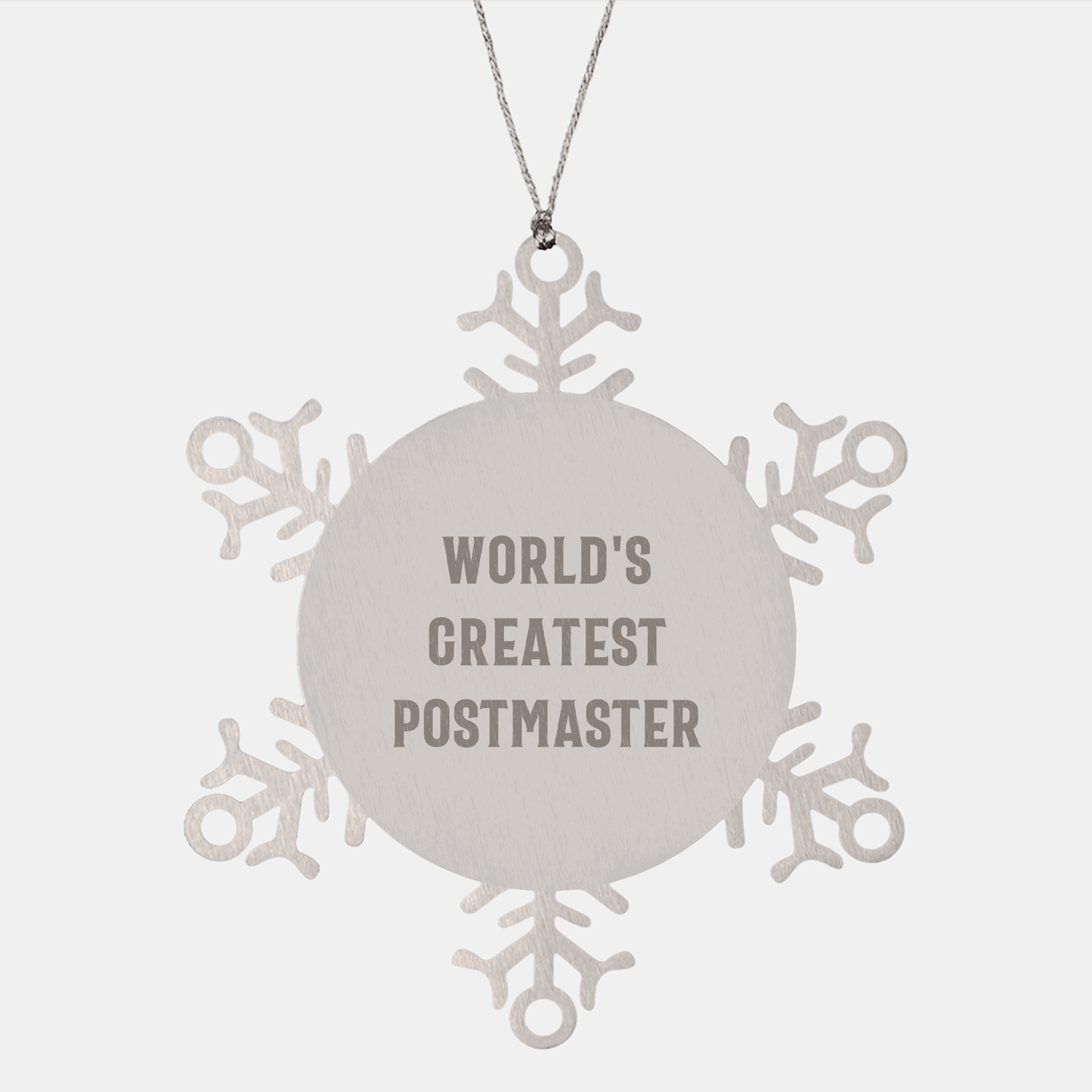 Funny Postmaster Snowflake Ornament Gifts from Friends for Christmas, 'World's Greatest Postmaster' Quote, Shatterproof Stainless Steel - The Buy Boom