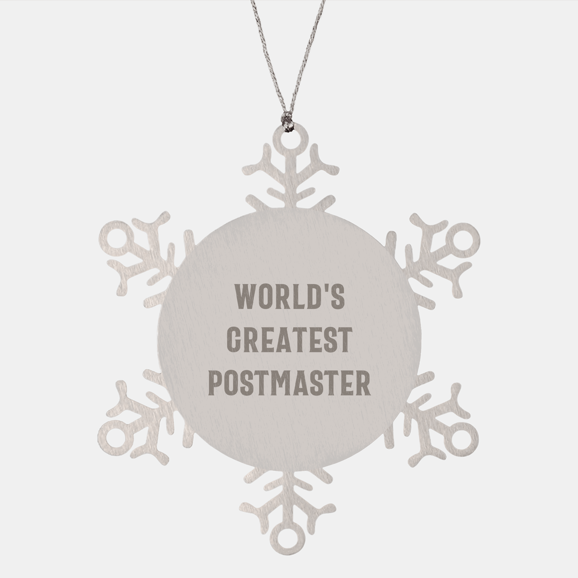 Funny Postmaster Snowflake Ornament Gifts from Friends for Christmas, 'World's Greatest Postmaster' Quote, Shatterproof Stainless Steel - The Buy Boom