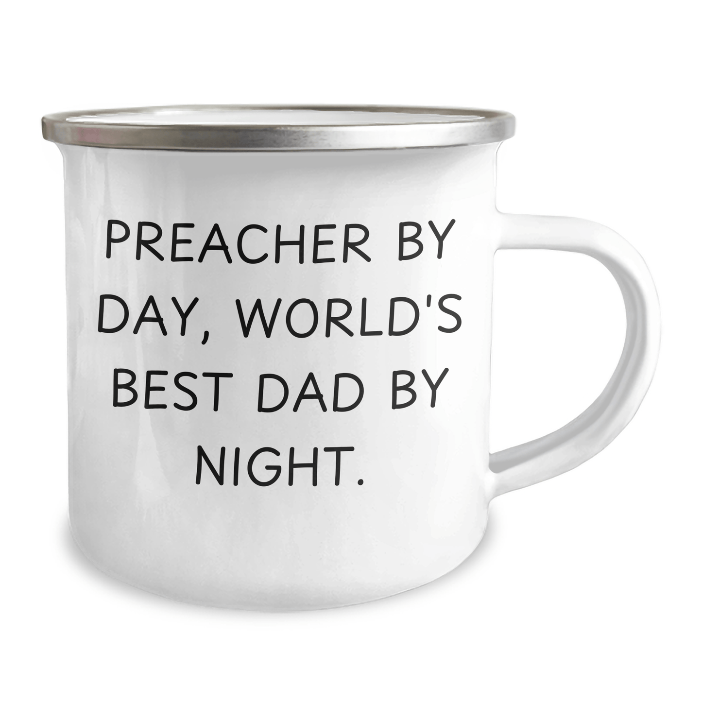 Funny Preacher Gifts for Men - Preacher By Day, World's Best Dad By Night. Camping Mug, Gift from Friends or Family for Father's Day - The Buy Boom