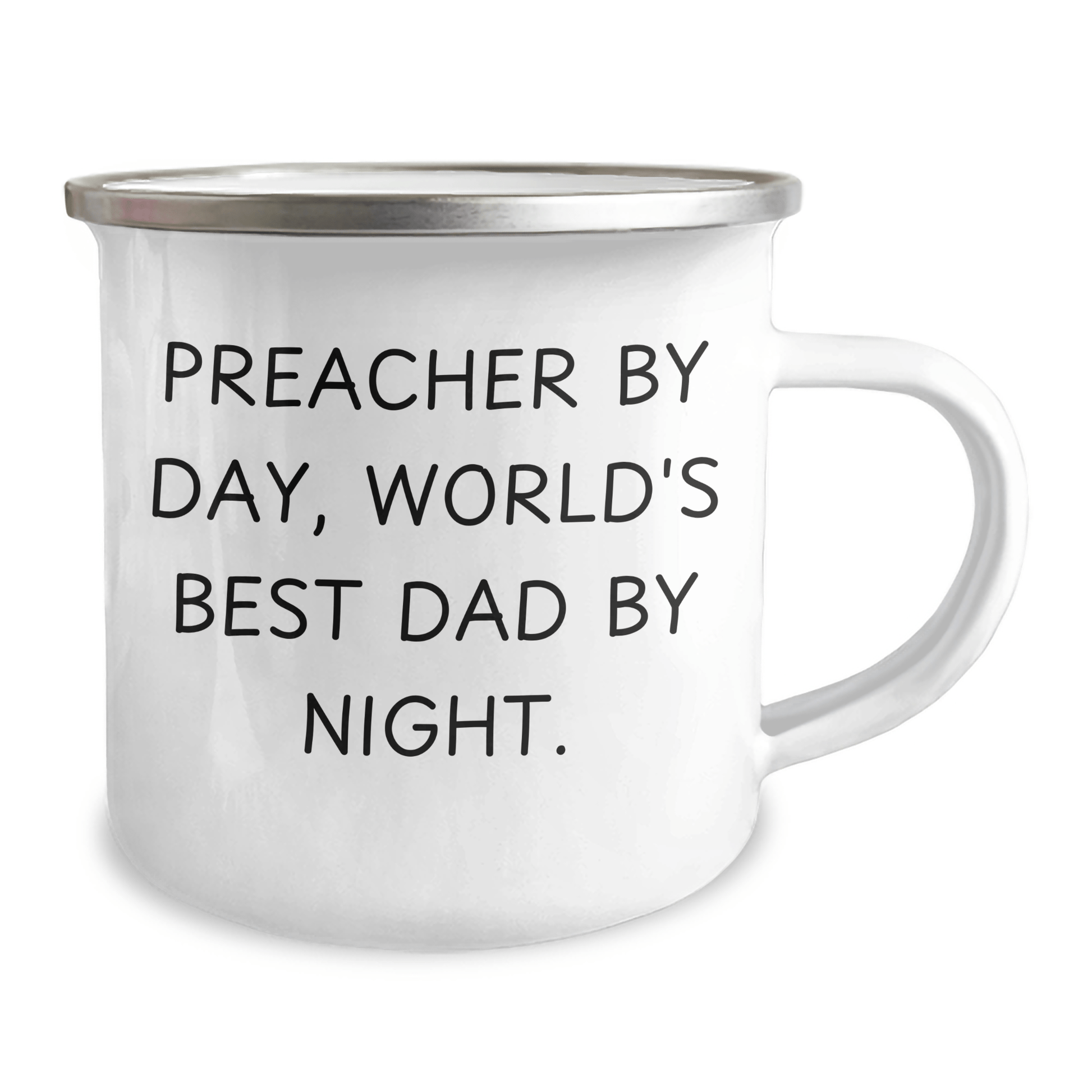 Funny Preacher Gifts for Men - Preacher By Day, World's Best Dad By Night. Camping Mug, Gift from Friends or Family for Father's Day - The Buy Boom
