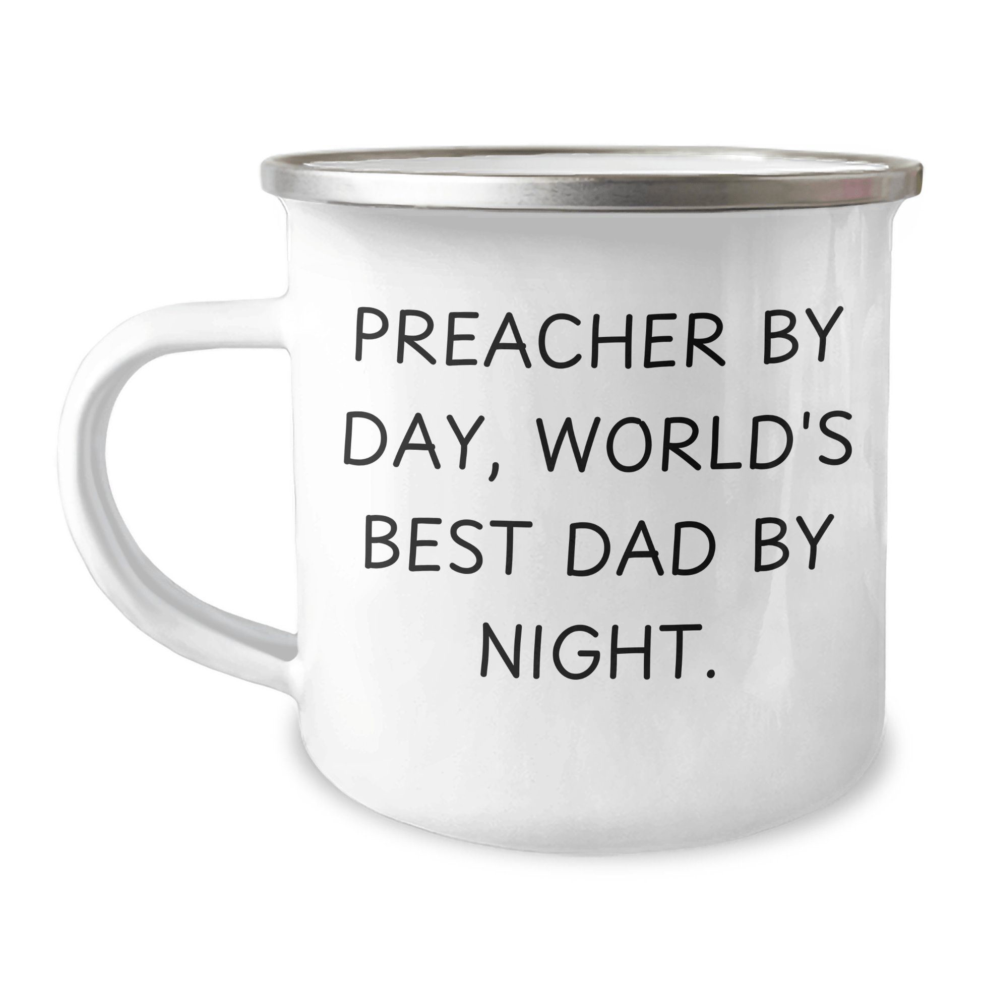 Funny Preacher Gifts for Men - Preacher By Day, World's Best Dad By Night. Camping Mug, Gift from Friends or Family for Father's Day - The Buy Boom