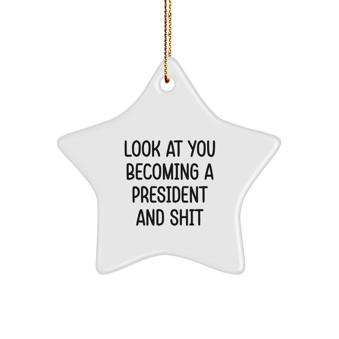 Funny President Star Ornament Gifts from Friends for President Christmas Unique Decorations - The Buy Boom
