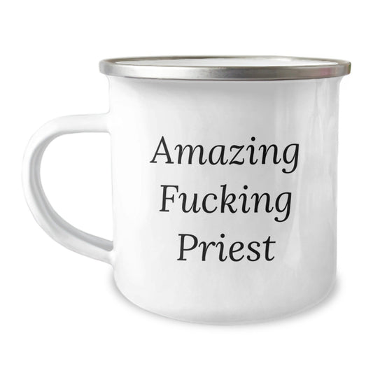 Funny Priest Christmas Mugs Gifts for Men from Family - Camping Mug with Amazing F - king Priest Quote - The Buy Boom