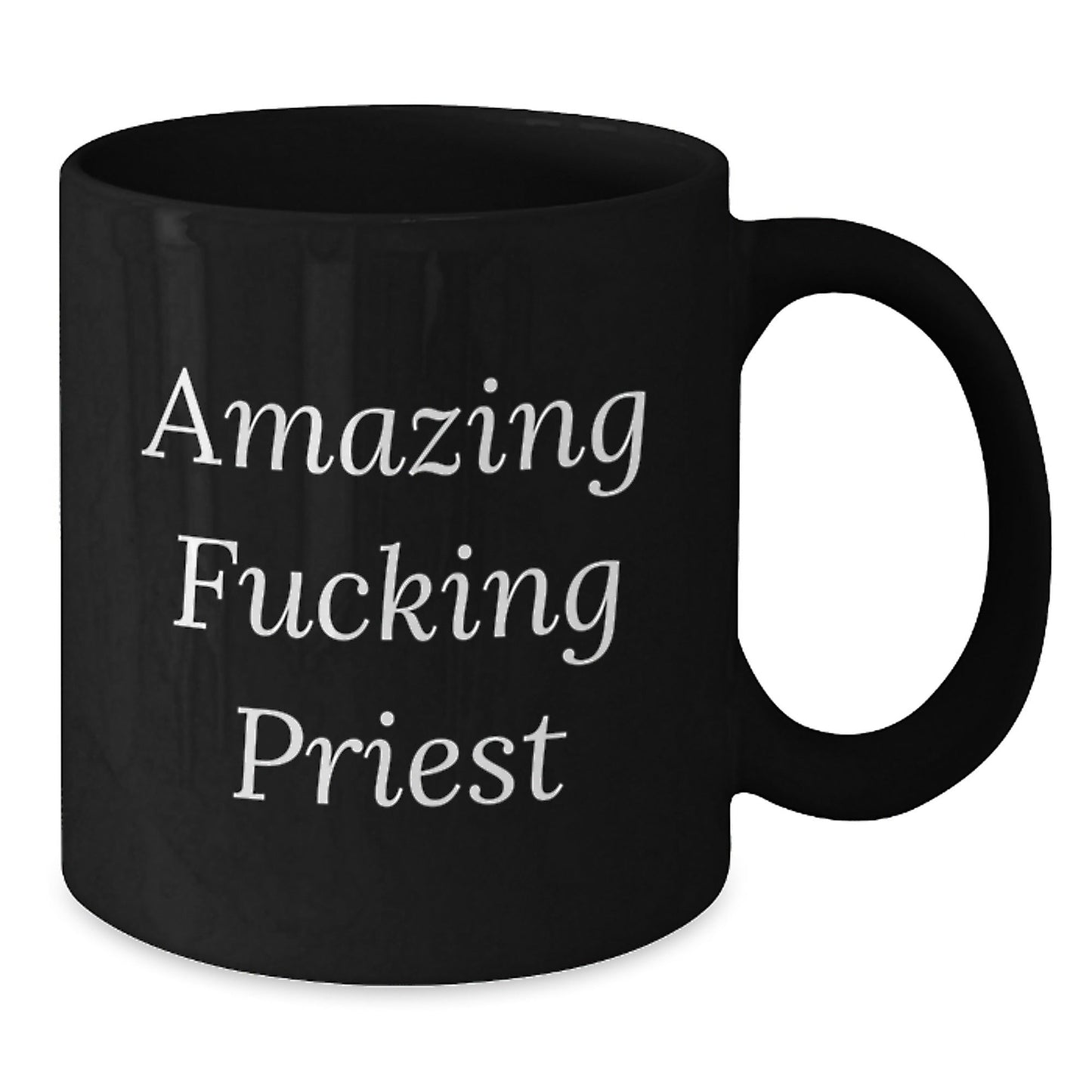 Funny Priest Gifts, Amazing Quotes Black Coffee Mugs for Men, Christmas Unique Presents from Friends and Family to Clergy - The Buy Boom