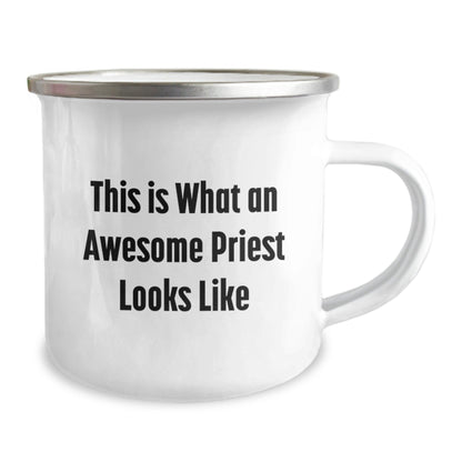 Funny Priest Gifts for Men from Family - This Is What An Awesome Priest Looks Like Camping Mug for Graduation - The Buy Boom