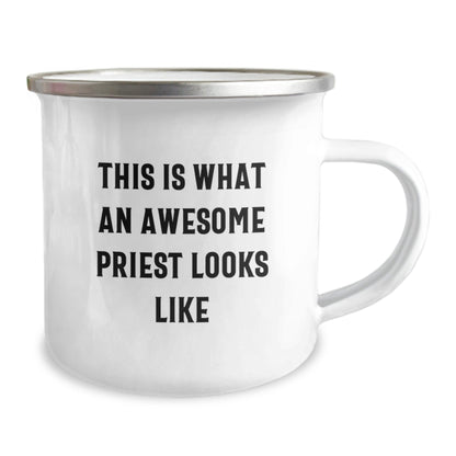 Funny Priest Gifts for Men - This Is What An Awesome Priest Looks Like Camping Mug, Gift from Friends to Celebrate Graduation - The Buy Boom