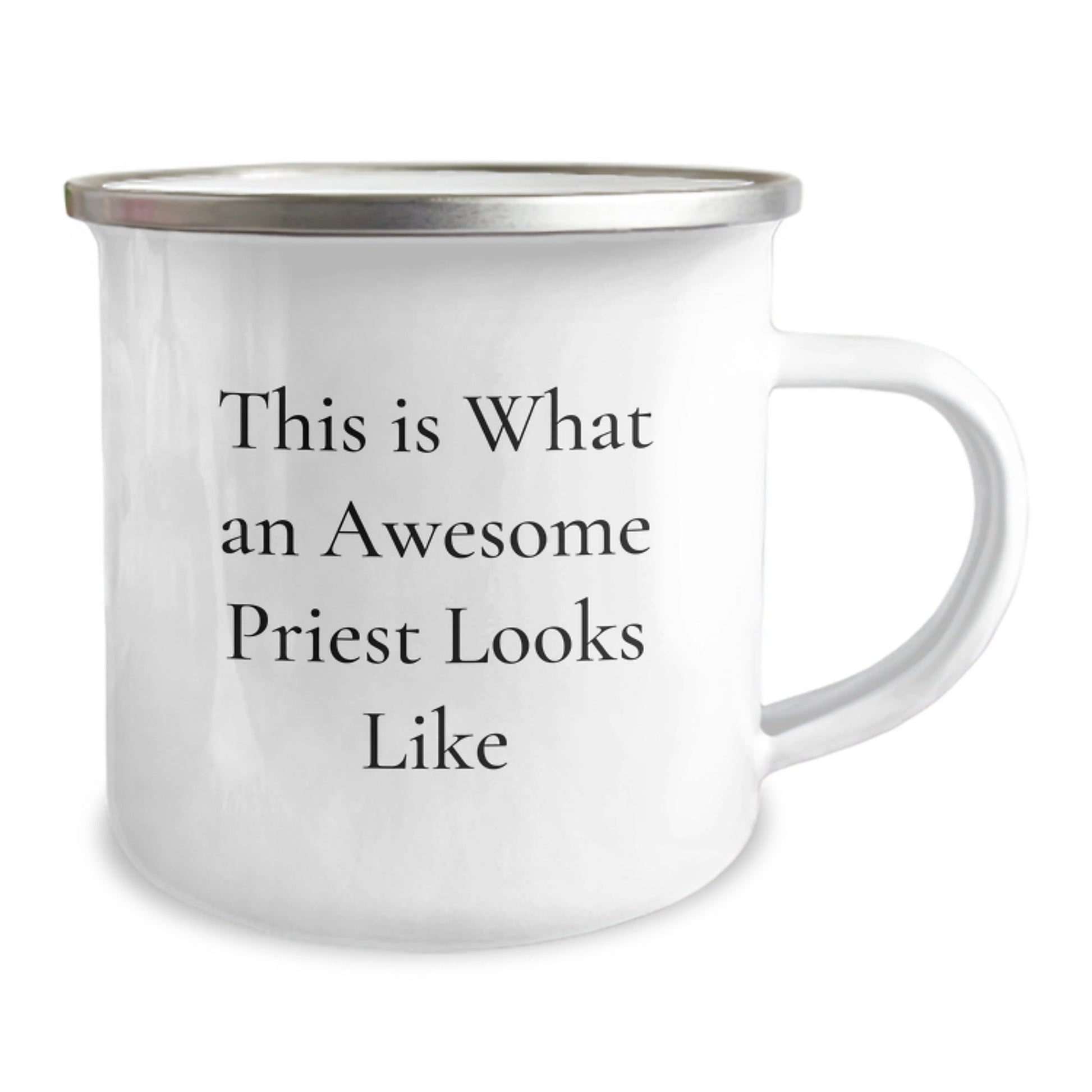 Funny Priest Gifts from Friends for Graduation - This Is What An Awesome Priest Looks Like, 12 oz Camping Mug - The Buy Boom