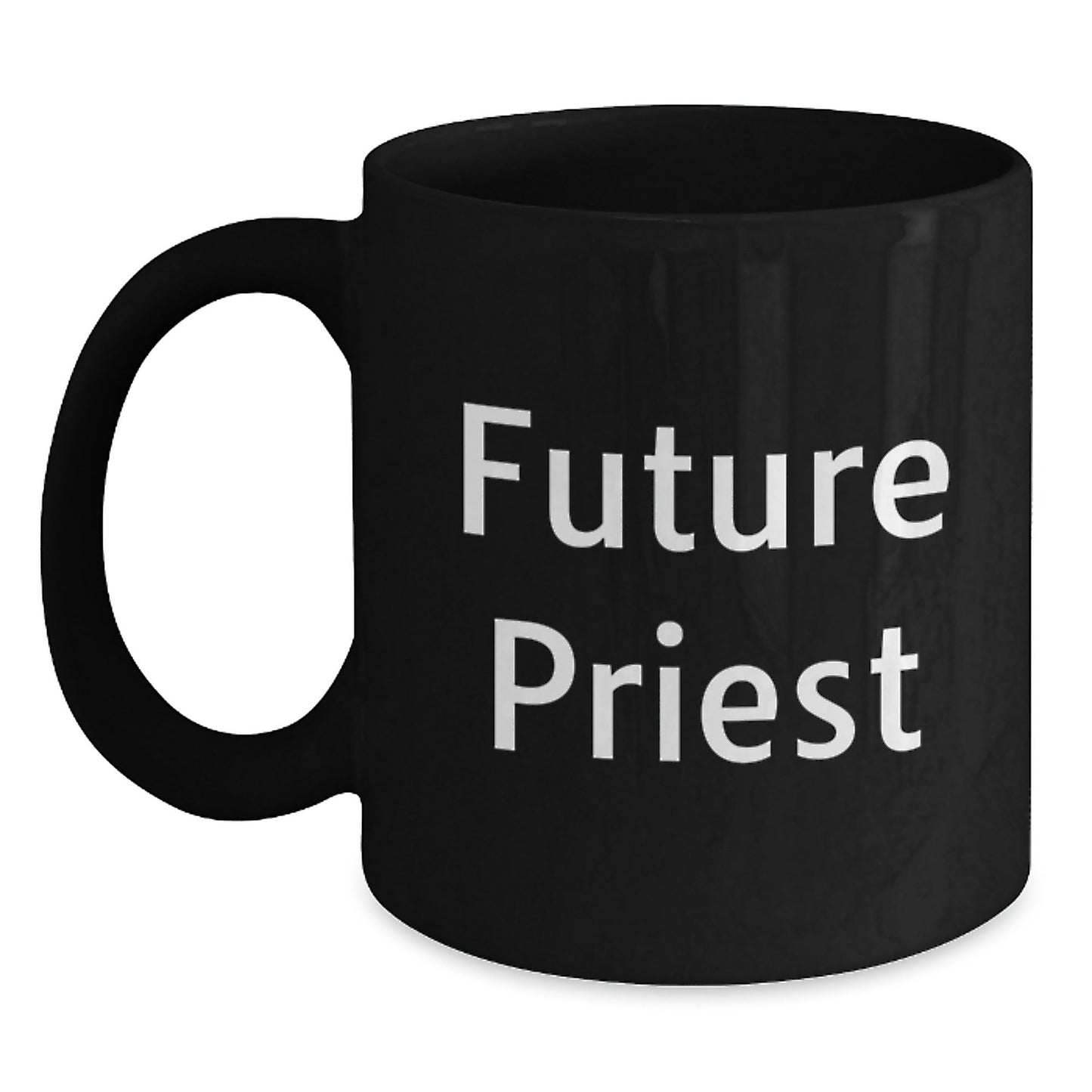 Funny Priest Gifts from Mom for Future Priest - Black Ceramic 11oz Coffee Mug, Perfect for a Clergyman's Christmas Unique Gifts - The Buy Boom