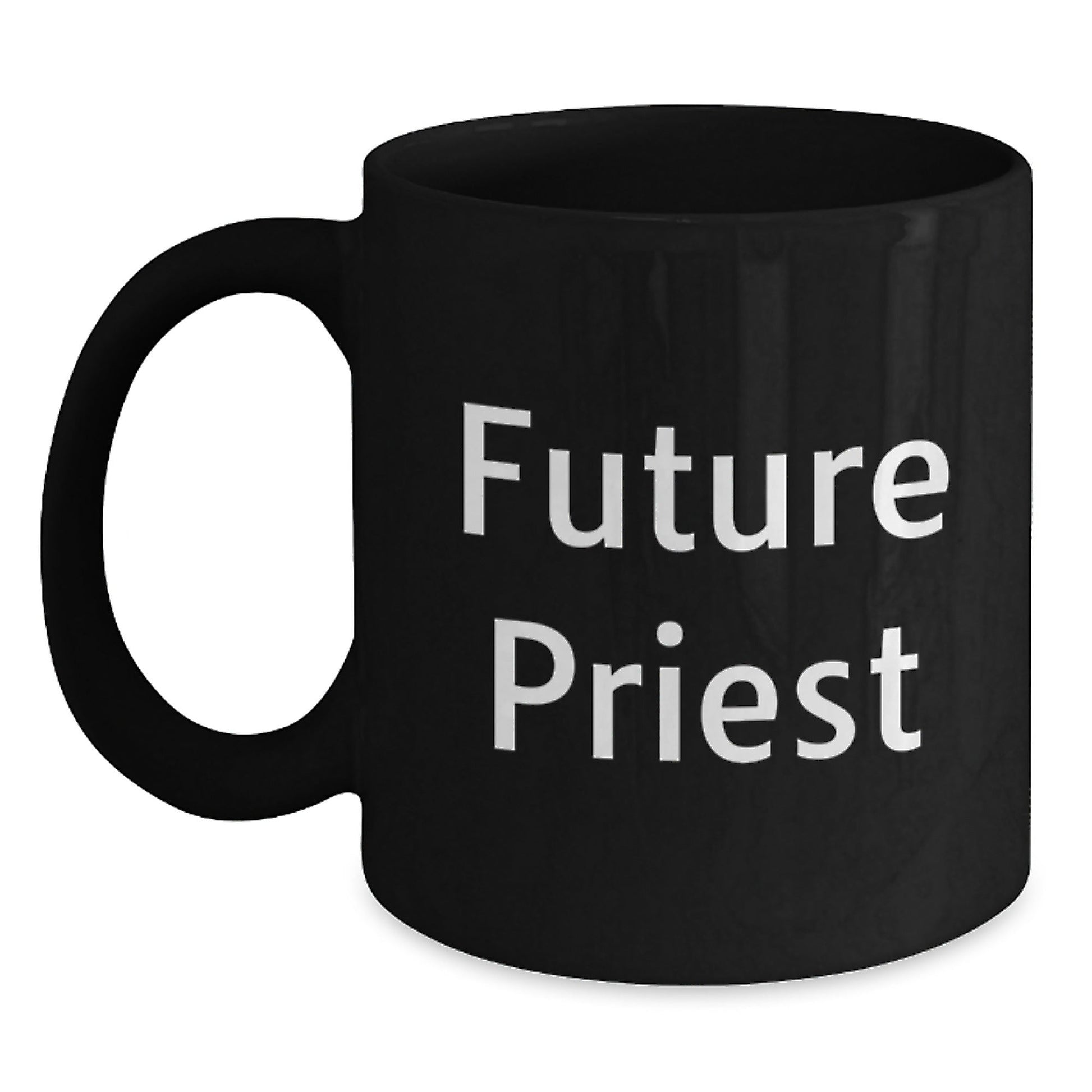 Funny Priest Gifts from Mom for Future Priest - Black Ceramic 11oz Coffee Mug, Perfect for a Clergyman's Christmas Unique Gifts - The Buy Boom