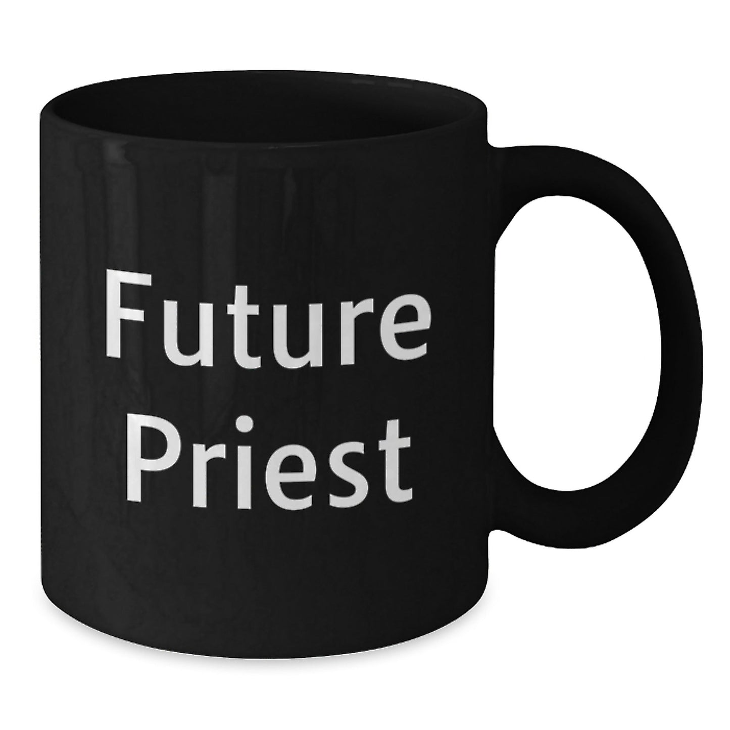 Funny Priest Gifts from Mom for Future Priest - Black Ceramic 11oz Coffee Mug, Perfect for a Clergyman's Christmas Unique Gifts - The Buy Boom