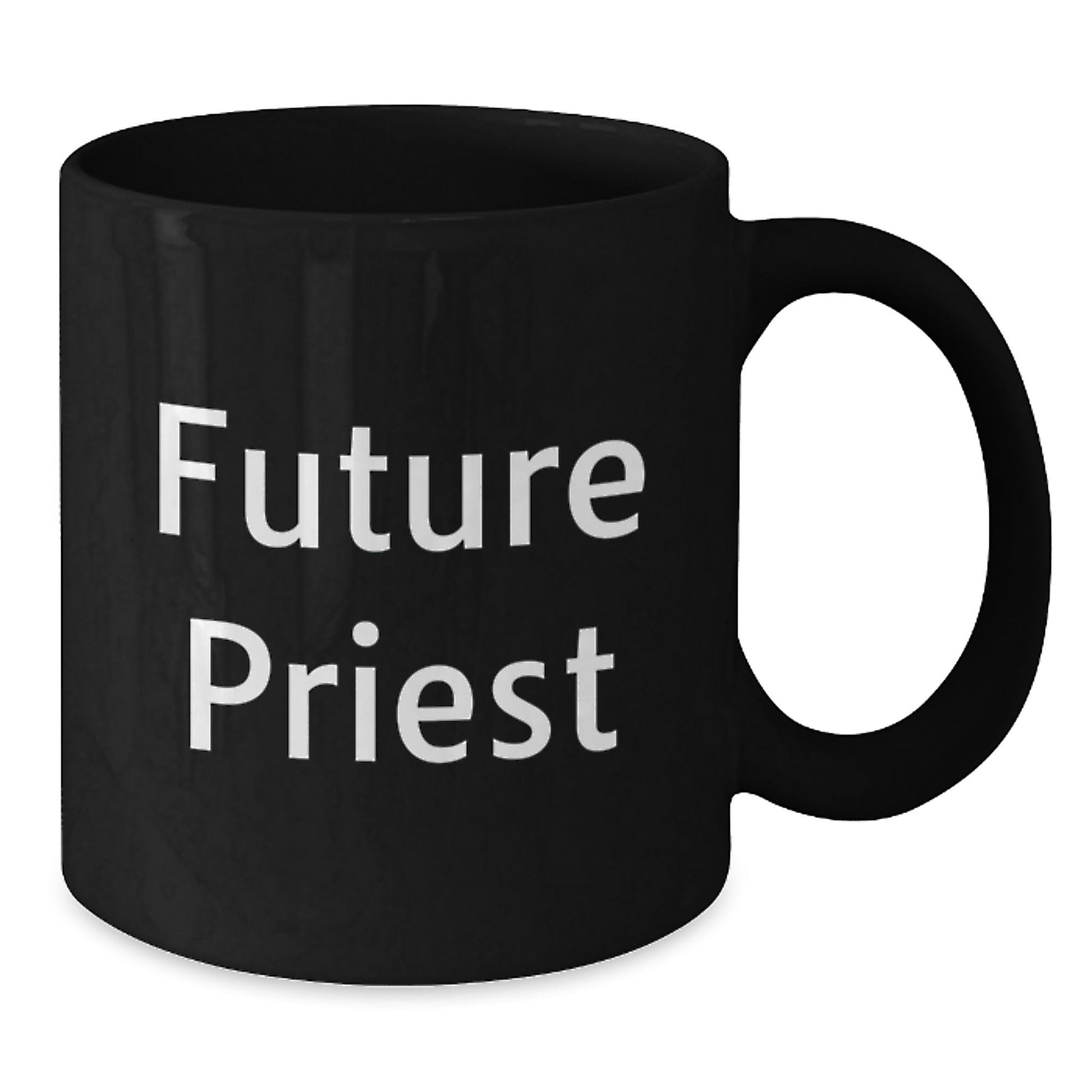 Funny Priest Gifts from Mom for Future Priest - Black Ceramic 11oz Coffee Mug, Perfect for a Clergyman's Christmas Unique Gifts - The Buy Boom