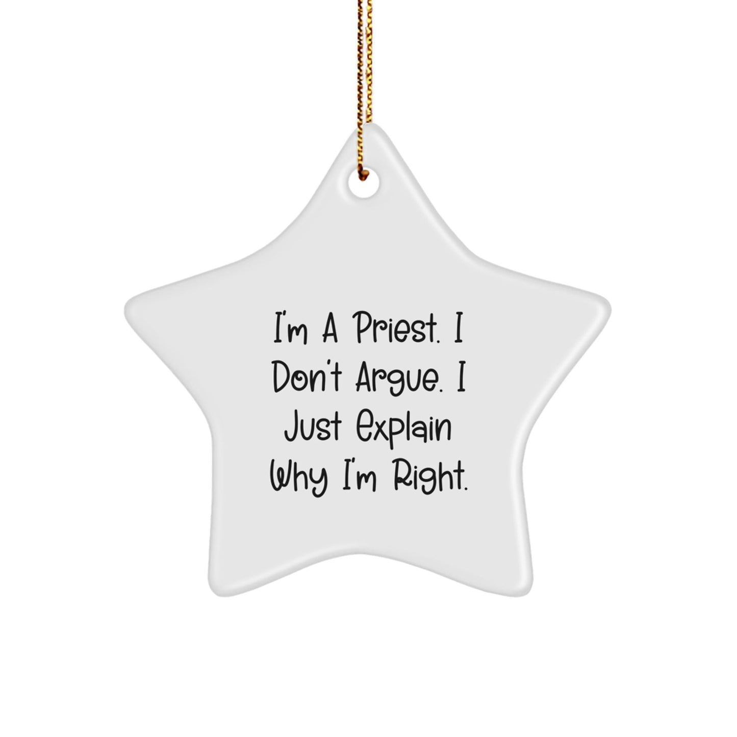 Funny Priest Star Ornament for Christmas Unique Gifts from Family to Priest Men - The Buy Boom