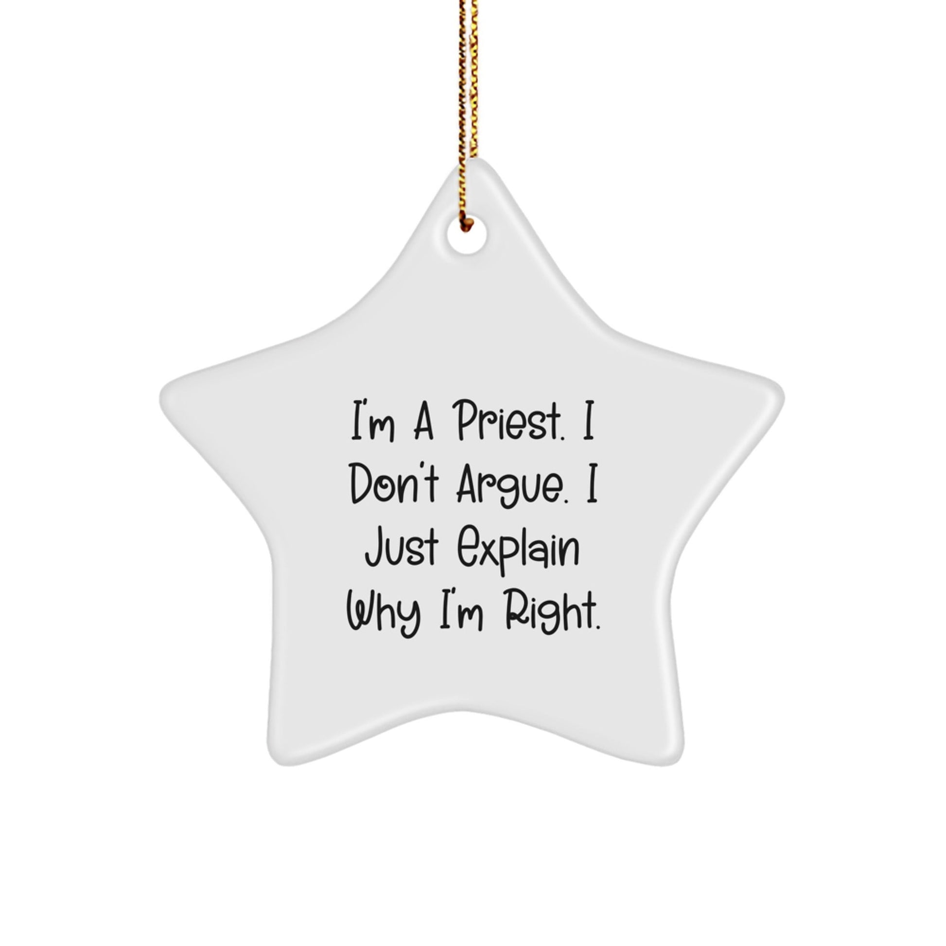 Funny Priest Star Ornament for Christmas Unique Gifts from Family to Priest Men - The Buy Boom