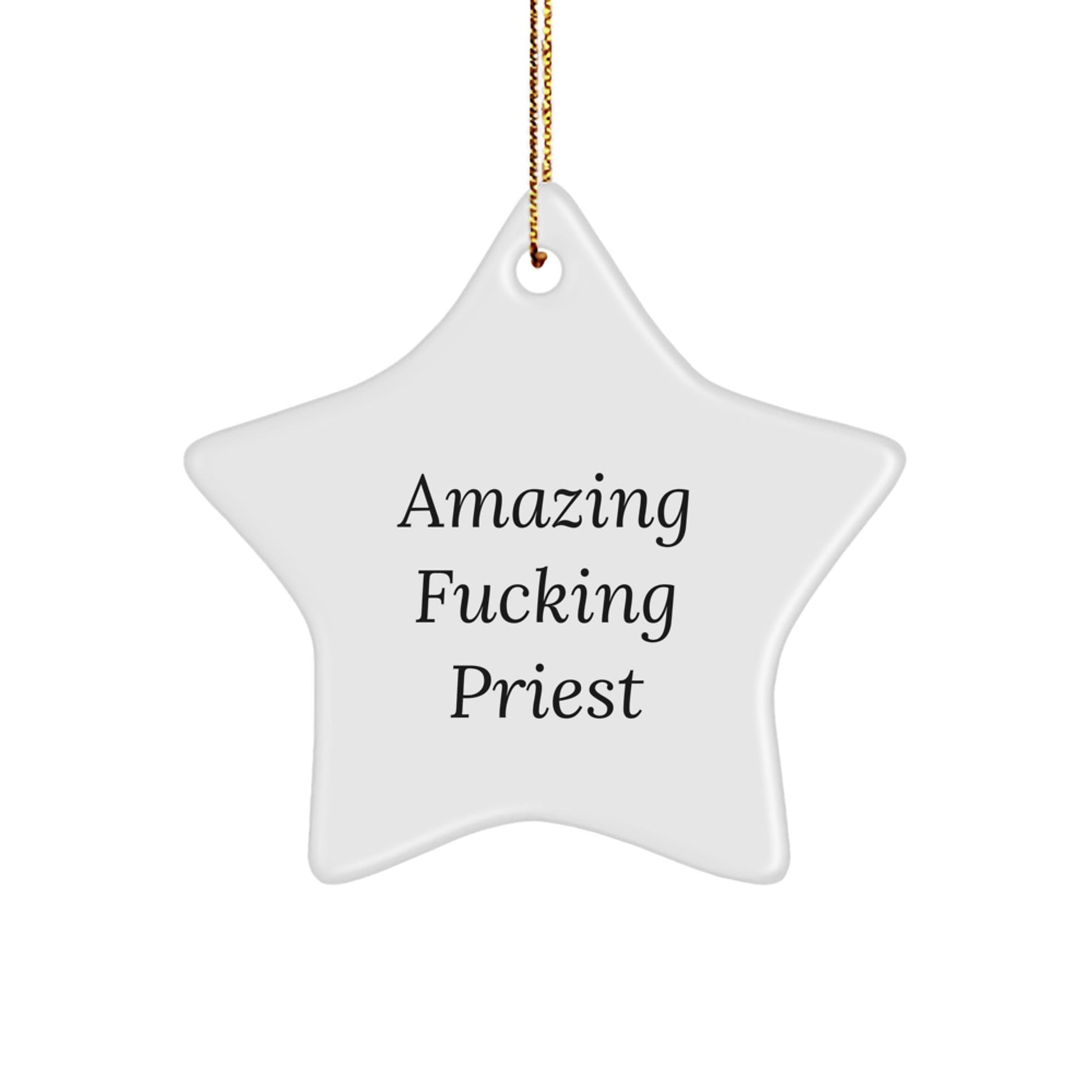Funny Priest Star Ornament Gifts from Men for Priest Christmas Unique Presents - The Buy Boom