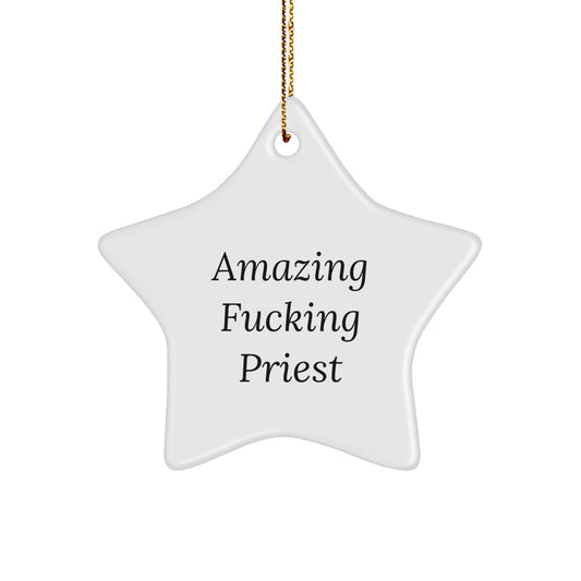 Funny Priest Star Ornament Gifts from Men for Priest Christmas Unique Presents - The Buy Boom