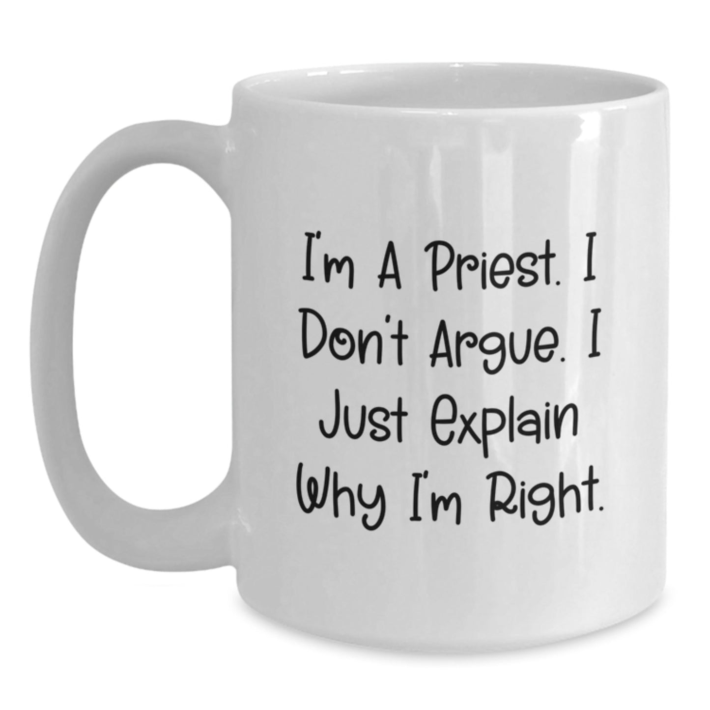 Funny Priest White Coffee Mugs Gifts from Men to Priest for Christmas Unique Presents - The Buy Boom