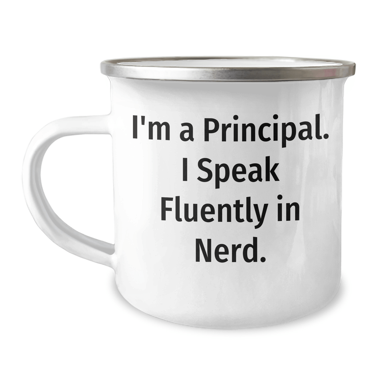 Funny Principal Camping Mug – I Speak Fluent Genius – Gift for Mom - The Buy Boom